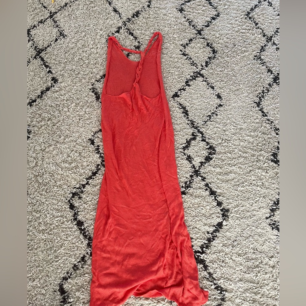 Chic Sleeveless Coral Maxi Dress - Picture 4 of 5